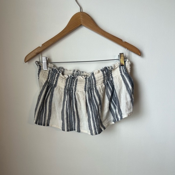 Rip curl Blue and White Seaside Striped Bandeau Top Size Medium - Picture 4 of 7